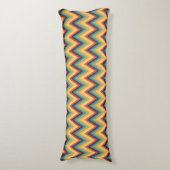 Zig Zag Striped Background 2 Lichaamskussen (Voorkant Verticaal)