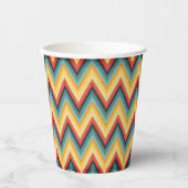 Zig Zag Striped Background 2 Papieren Bekers (Voorkant)