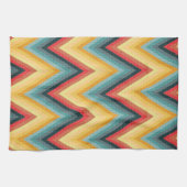 Zig Zag Striped Background 2 Theedoek (Horizontaal)