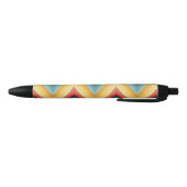 Zig Zag Striped Background 2 Zwarte Inkt Pen (Bodem)