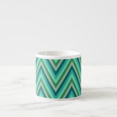 Zig Zag Striped Background Espresso Kop (Voorkant)