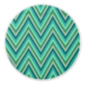Zig Zag Striped Background Keramische Knop (Voorkant)