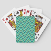 Zig Zag Striped Background Pokerkaarten (Achterkant)