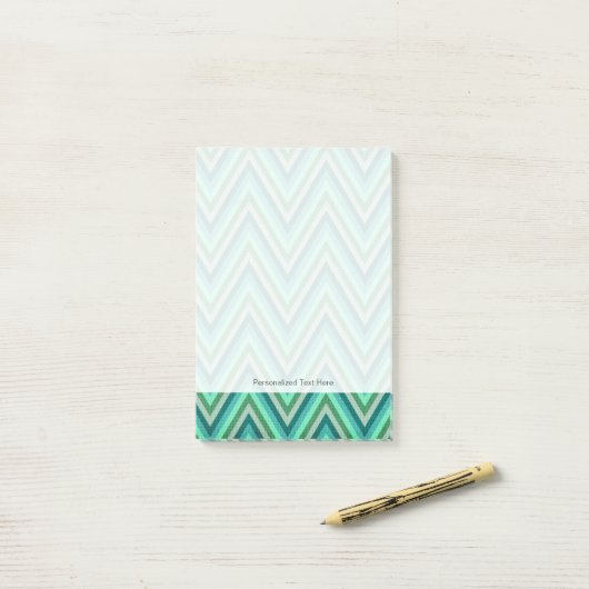 Zig Zag Striped Background Post-it® Notes (Op bureau)