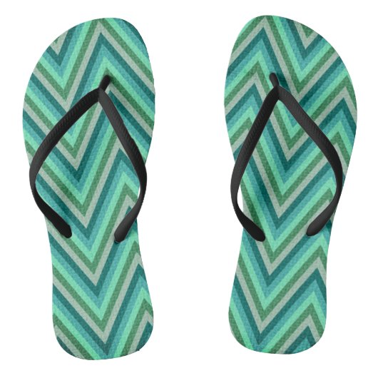 Zig Zag Striped Background Teenslippers (Voetbed)