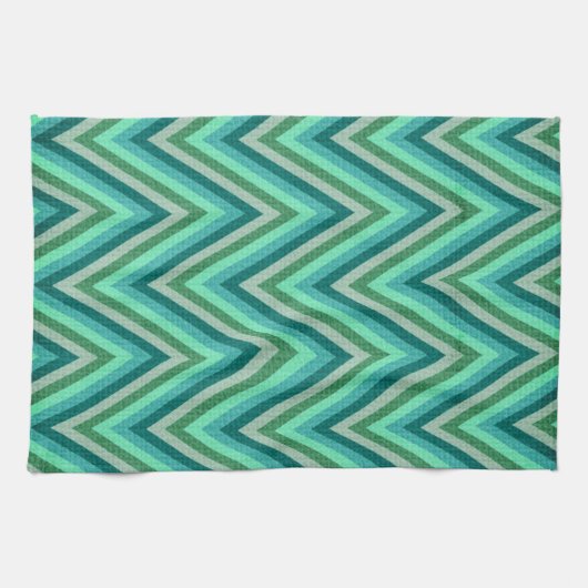 Zig Zag Striped Background Theedoek (Horizontaal)