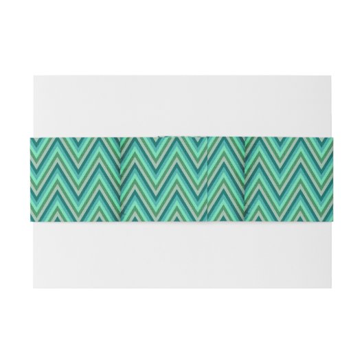 Zig Zag Striped Background Uitnodigingen Wikkel (Achterkant Voorbeeld)