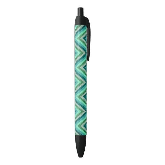 Zig Zag Striped Background Zwarte Inkt Pen (Achterkant (Verticaal))