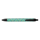 Zig Zag Striped Background Zwarte Inkt Pen (Achterkant)