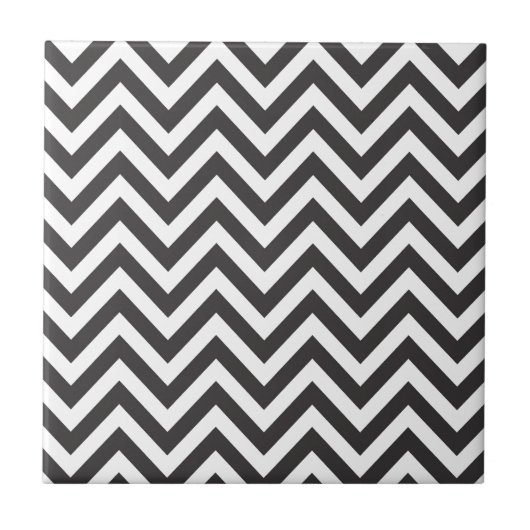 Zig Zag Striped Pattern Zazzle Sjabloon Achtergron Tegeltje (Voorkant)
