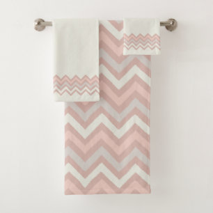 Zig Zag Stripes tekenen in kalm Waterverf Bad Handdoek