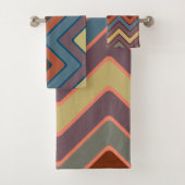 Zig Zag Zuidwest Patroon Bad Handdoek (Insitu)