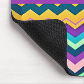 Zig-zagging pastel regenboogpatroon muismat (Hoek)