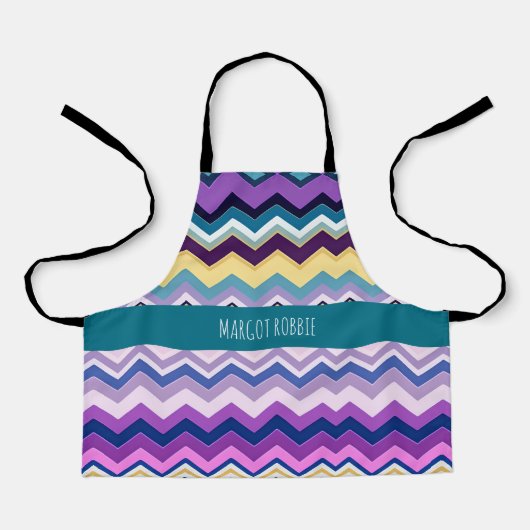 Zig Zagging Pastel Violet Retro Patroon Schort (Voorkant)