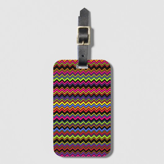 Zig-Zags Bagagelabel (Voorkant (verticaal))