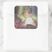  zigeuner Fortune Teller Seance Vierkante Sticker (Tas)