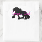 zigeuner meisje Sticker (Tas)