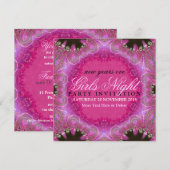 Zigeuner Roze Meisjes Nieuwjaarsavond Feest Uitnod Kaart (Voorkant / Achterkant)