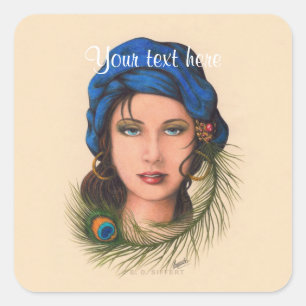 zigeuner vierkante sticker