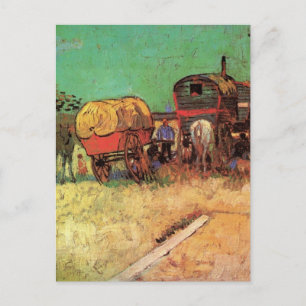 zigeuners met caravans van Vincent van Gogh Briefkaart