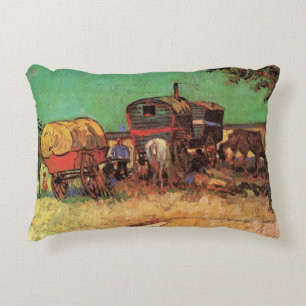 Zigeuners met Karavanen door Vincent van Gogh Accent Kussen