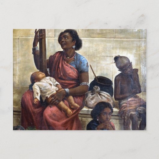 zigeuners - Raja Ravi Varma Briefkaart (Voorkant)