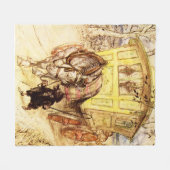 Zigeunerwagen – Gouden middag van Arthur Rackham Fleece Deken (Voorkant (Horizontaal))