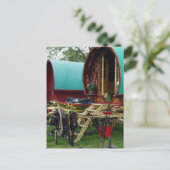 zigeunerwagens briefkaart (Staand voorkant)