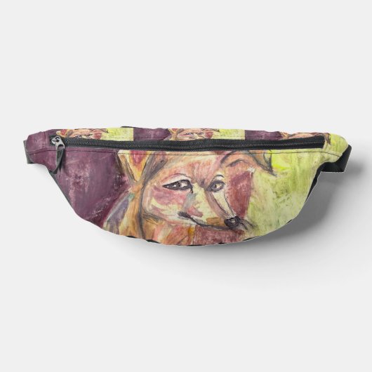 Ziggy de hond in overall heuptasje (Liggend)