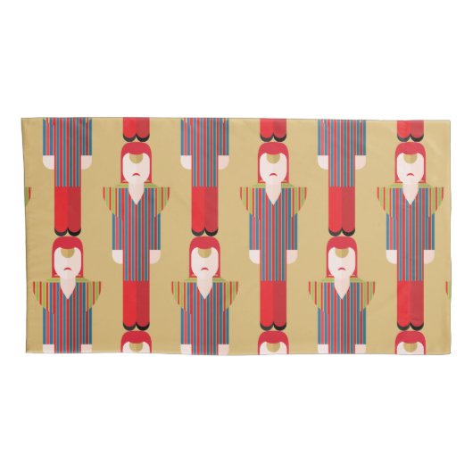 Ziggy – Glam Rock Pillowcase Kussensloop (Achterkant-Rechts)