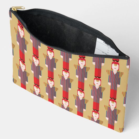 Ziggy – Patterned Zipper Accessory Pouch Etui (Open)