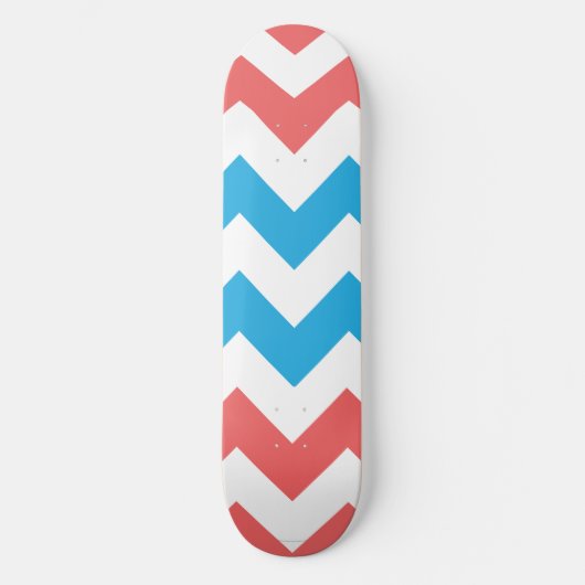 ZigZag Aqua-Roze Skateboard (Voorkant)