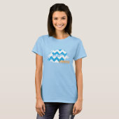 ZigZag Aqua T-shirt (Voorkant volledig)