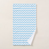 Zigzag bleu, Chevron bleu, Motif géométrique (Serviette à main)