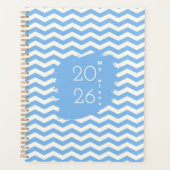 Zigzag bleu doux planificateur de design motif 202 (Devant)