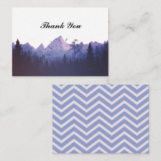 Zigzag Blue Mountain Merci Cartes (Devant / Derrière)