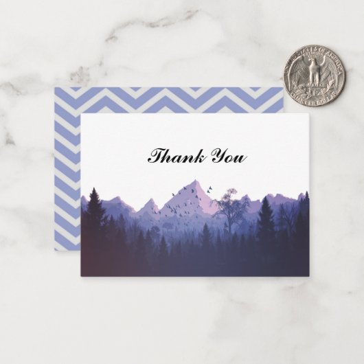 Zigzag Blue Mountain Merci Cartes (Devant/Arrière en situation)