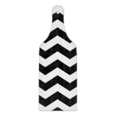 Zigzag Chevron Black en White Snijplank (Voorkant)