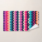 Zigzag Chevron Design Motif coloré (Serviette à main)