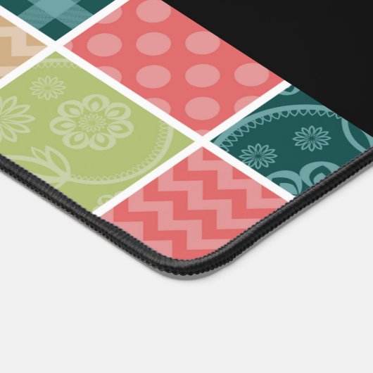 zigzag, Chevron, Gingham, Polka dots, Jouw naam Bureaumat (Hoek)