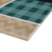 zigzag, Chevron, Gingham, Polka dots, Jouw naam Snijplank (Hoek)