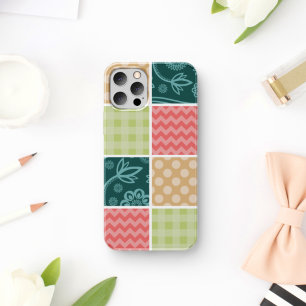 Zigzag, Chevron, Gingham, Polka Dots, Patchwork iPhone 11 Hoesje