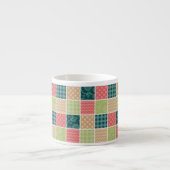 Zigzag, Chevron, Gingham, Polka Dots, Patchwork Espresso Kop (Voorkant)