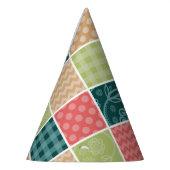 Zigzag, Chevron, Gingham, Polka Dots, Patchwork Feesthoedjes (Links)