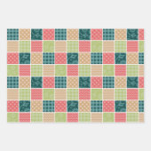 Zigzag, Chevron, Gingham, Polka Dots, Patchwork Inpakpapier Vel (Voorkant)