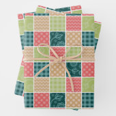 Zigzag, Chevron, Gingham, Polka Dots, Patchwork Inpakpapier Vel (In situ)