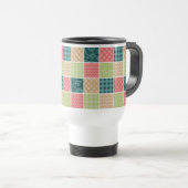 Zigzag, Chevron, Gingham, Polka Dots, Patchwork Reisbeker (Voorkant rechts)