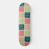 Zigzag, Chevron, Gingham, Polka Dots, Patchwork Skateboard (Voorkant)