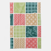 Zigzag, Chevron, Gingham, Polka Dots, Patchwork Theedoek (Verticaal)
