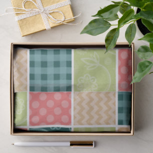 Zigzag, Chevron, Gingham, Polka Dots, Patchwork Tissuepapier